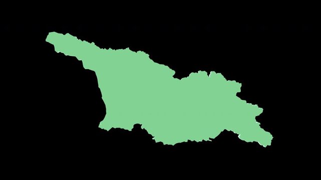 Georgia green 3D map spin perfect 10 second loop black background