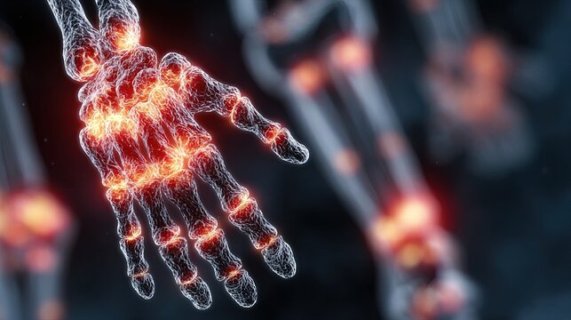 Detailed Digital Illustration of Human Nervous System with Neural Pathways.