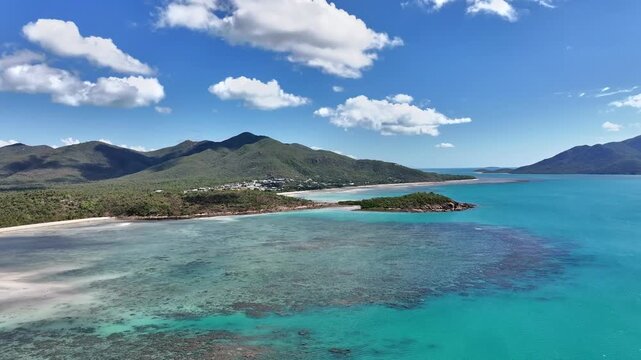 Spectacular cinematic aerial footage of Dingo Beach Queensland Australia