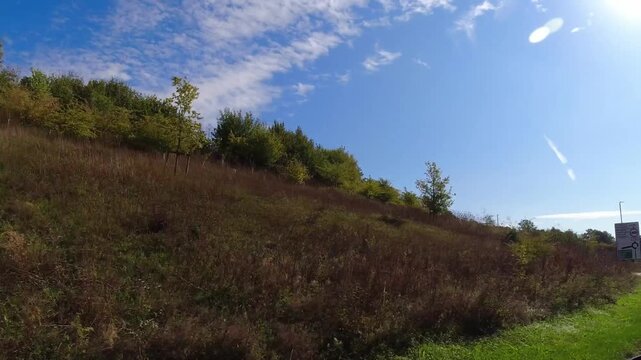 Car Drive on British Highways. Car Mounted Camera Time Lapse Footage of British Road Travel and Traffic During Blue Sky and Mostly Sunny Day Drive on British Motorways and Highways of England UK