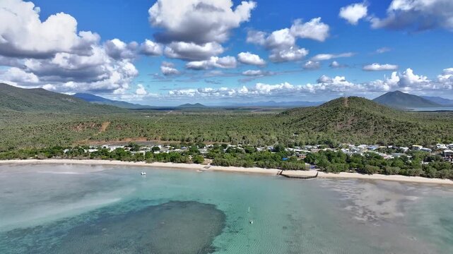 Spectacular cinematic aerial footage of Dingo Beach Queensland Australia