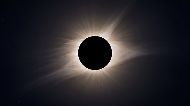 Total solar eclipse revealing the Sun&rsquo;s corona in deep space