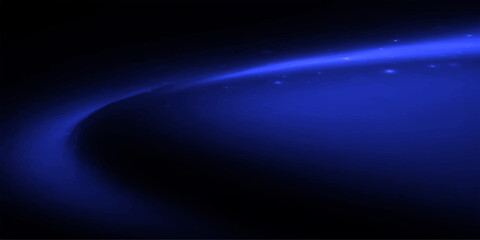 Abstract Blue Planet Earth in Dark Space with Glowing Light Rays Digital Energy Waves Stars and Futuristic Cosmic Background Wallpaper Design © BIG PROBLEM