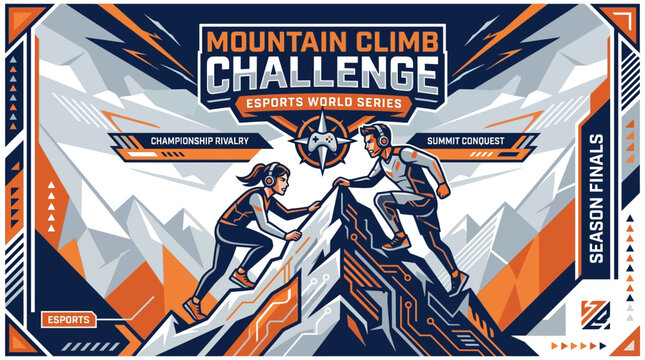 Esports Mountain Climb Challenge Graphics Season Finals Championship Rivalry
