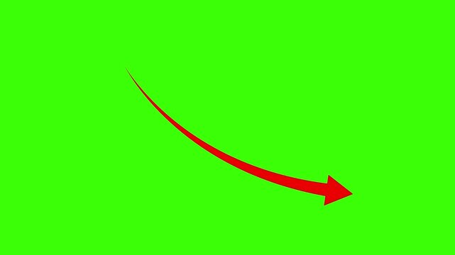 falling arrow animation video , decreased business profit, down arrow indicate losses concept video animation. Downward Trend Graph Motion Background