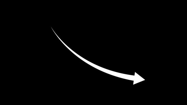 falling arrow animation video , decreased business profit, down arrow indicate losses concept video animation. Downward Trend Graph Motion Background