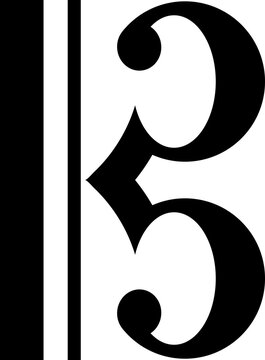 Alto Clef C Clef Music Notation Symbol Vector Icon