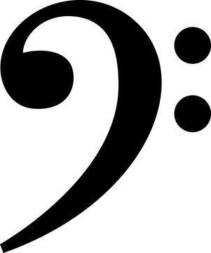 Bass Clef F Clef Music Notation Symbol Vector Icon