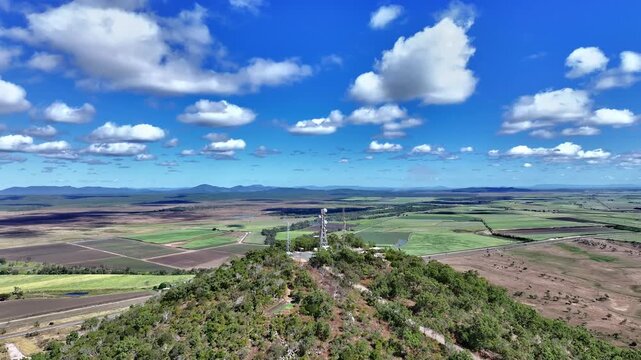 Cinematic aerial footage of Mt Inkerman Queensland, Australia