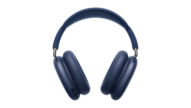 Navy blue over-ear headphones with padded headband and earcups