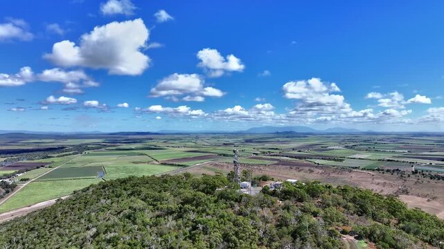 Cinematic aerial footage of Mt Inkerman Queensland, Australia