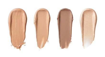 Fototapeta premium Liquid makeup foundation swatches in various shades