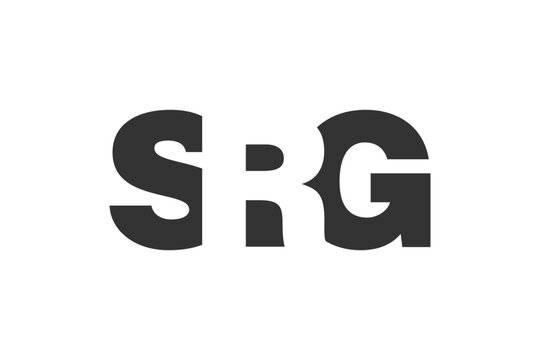 SRG logo design. Initial letter S R G bold font style for tech startups, consulting, corporate branding. Creative company name, headlines typography identity, trendy logotype.