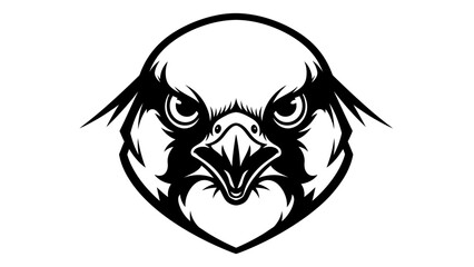 Obraz premium Aggressive Eagle Head Mascot Logo Black and White Vector