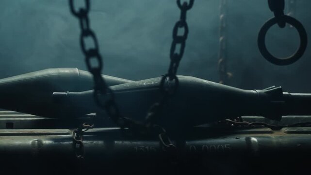 lateral tracking shot of bombshells from RPG RPG-7