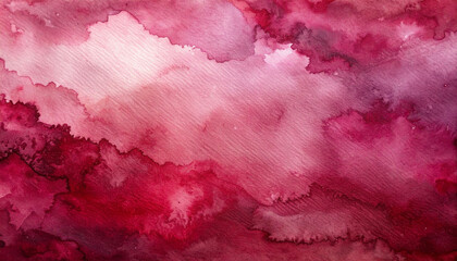 Fototapeta premium Burgundy watercolor wash abstract background texture paper fiber artistic backdrop topaz tone dreamy mood
