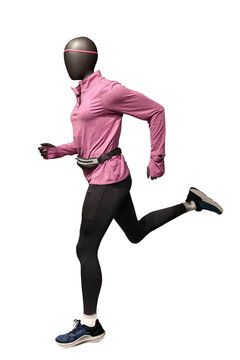Running female mannequin