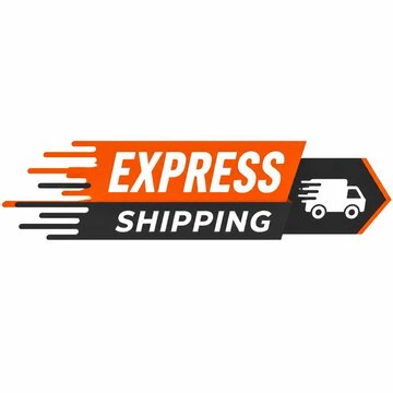 Fast Delivery Service Badge Featuring Dynamic Motion Lines and Truck Icon for Logistics and E-commerce Business Operations