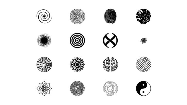 Patterns Featuring Circular Designs with Various Intricate and Abstract Motifs Featuring Pattern, Design, Motif with Art