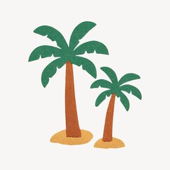 Obraz premium Tropical palm trees illustration.