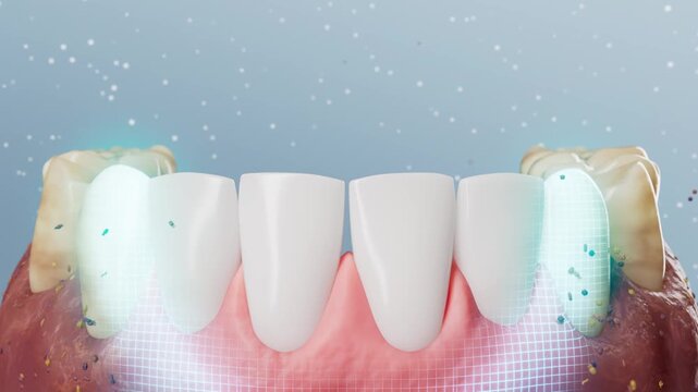 Gum recession, tooth loss, oral health