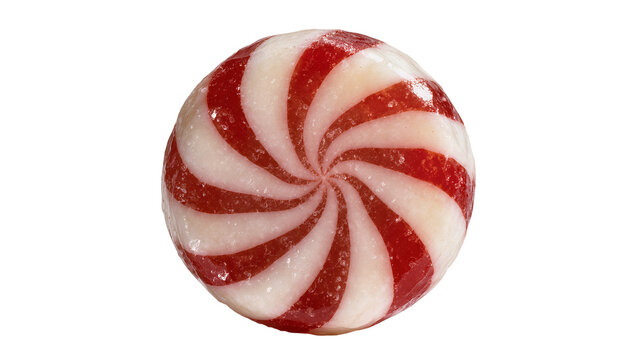 Red and white swirl hard candy