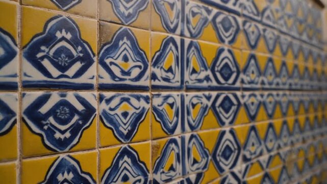 Intricate tile details in a Seville palace courtyard