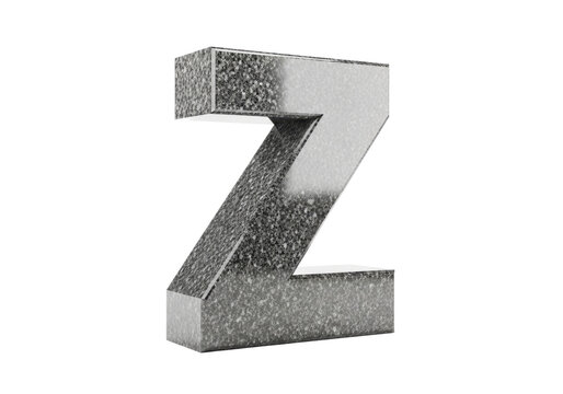 3D Letter Z granite background PNG clean transparent background