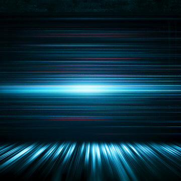 Horizontal scanlines glitch effect overlay, glowing blue light, VHS screen lines, TV static intrusion pattern. Retro CRT monitor noise texture. Motion blur speed stripes for video transition effects.