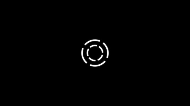 Futuristic technology digital holographic element laser light glow effect arrow and callout border with numeric circle loading icon 4k motion video animation .