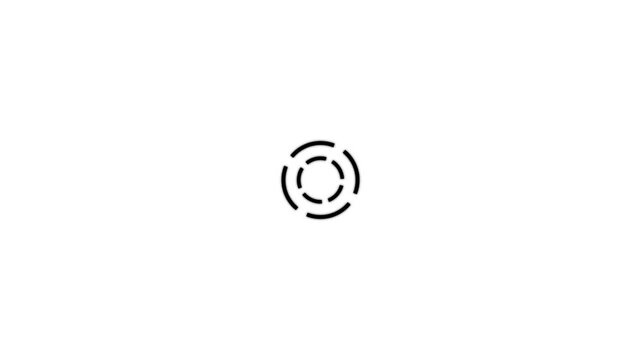 Futuristic technology digital holographic element laser light glow effect arrow and callout border with numeric circle loading icon 4k motion video animation .