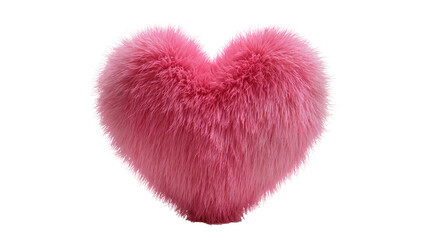 Fluffy pink heart shape