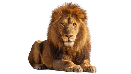 Majestic male lion with full mane resting © Emma
