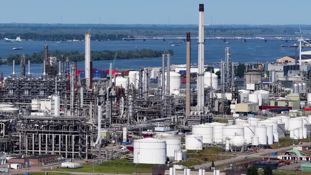 Industrial Aeria of Moerdijk, the Netherlands
