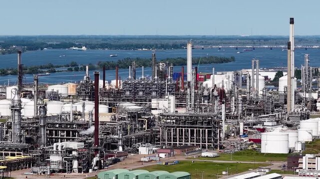 Industrial Aeria of Moerdijk, the Netherlands