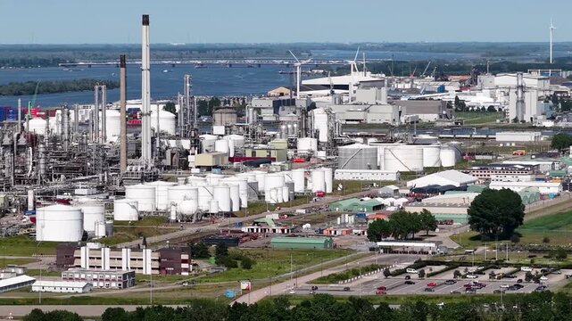 Industrial Aeria of Moerdijk, the Netherlands