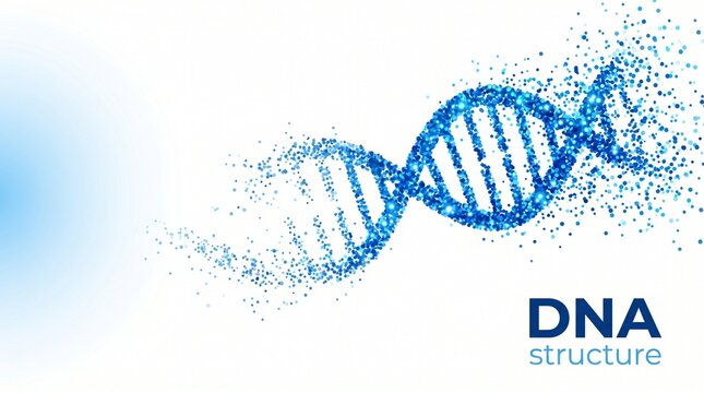 Dna structure isolated on white background