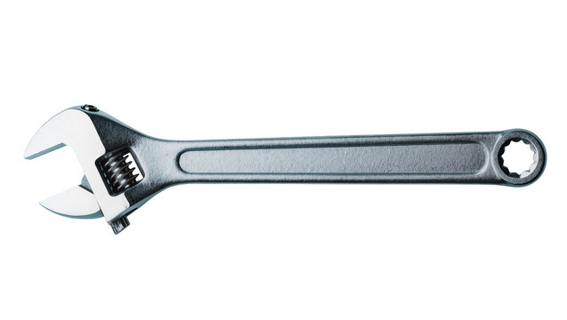 Adjustable wrench tool with metal jaws and handle