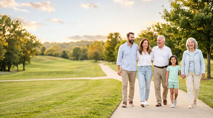 Fototapeta premium Multigenerational family enjoying a bright future together