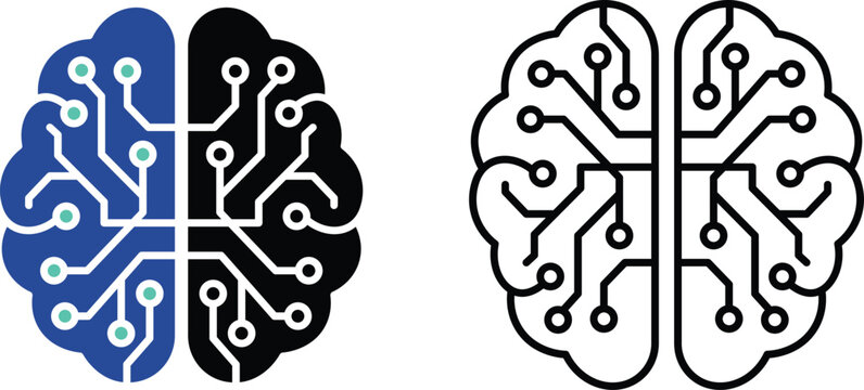Brain circuitry dual hemisphere schematic diagram hemispheres