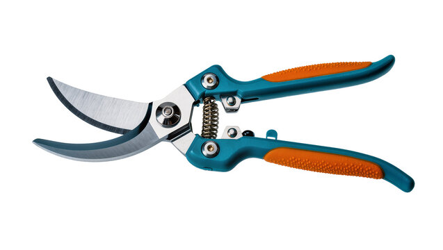 Gardening Pruning Shears with Orange Grips and Metal Blades