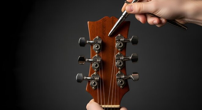 Guitar Headstock Fine Tuned
