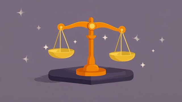 Golden Balance Scale Symbolizing Justice Equality and Legal Decision Making