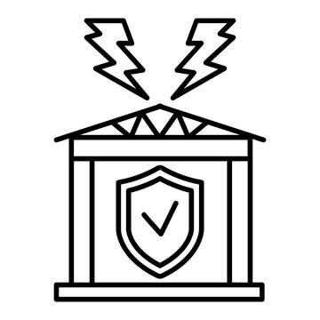 Lightning protection icon