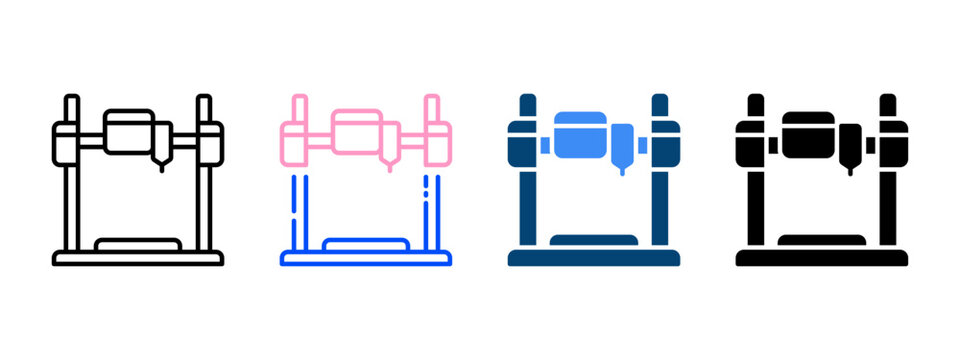 3D Printing Manufacturing Icon for Rapid Prototyping and Industrial Innovation
