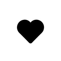 Fototapeta premium Heart vector icon solid flat design medical health love symbol