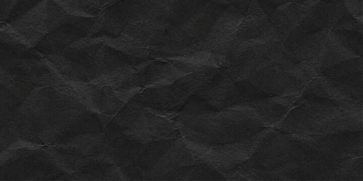 Black Crumpled Paper Texture Background for Modern Design