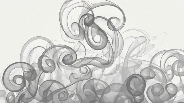 Gray swirling patterns unfold