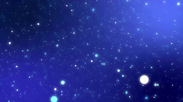 Digital dust tracks wave blue cosmic particle flows. Particle flows animation journeys dark space presentation voids. Particle flows creative graphic design loops backdrop.