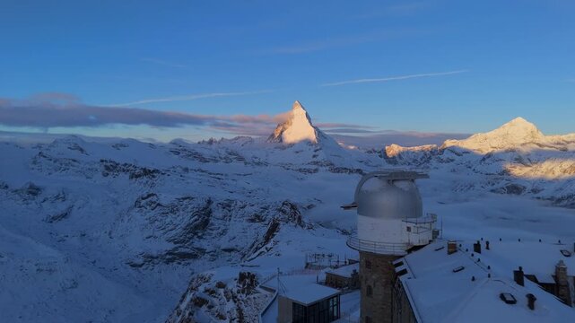 The Matterhorn and the Gornergrat in Winter